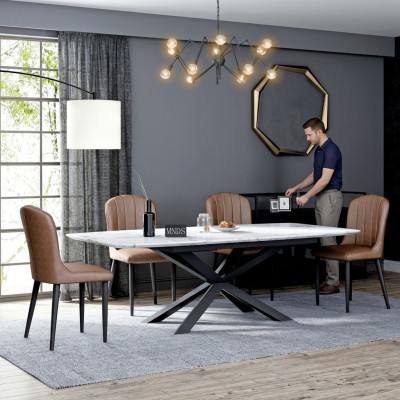 jadalnia Design Meble grupa krzeseł Tabela + 4 oparcie Krzesza 5 szt. ustawić