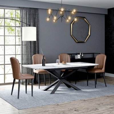 jadalnia Design Meble grupa krzeseł Tabela + 4 oparcie Krzesza 5 szt. ustawić
