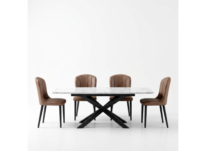 jadalnia Design Meble grupa krzeseł Tabela + 4 oparcie Krzesza 5 szt. ustawić