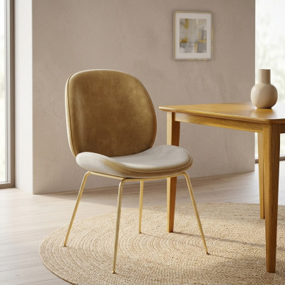 Krzesło 1x Podkładka Luxury Design Designer Krzesła Siedziba Lehn Office jadalnia