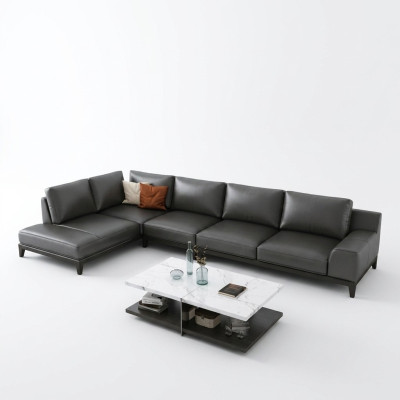 Designerska skórzana sofa Narożnikowa kanapa Podkładka Narożnik Kanapa Siedziba Narożnik L Form Deko Ustawić
