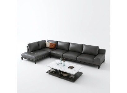 Designerska skórzana sofa Narożnikowa kanapa Podkładka Narożnik Kanapa Siedziba Narożnik L Form Deko Ustawić