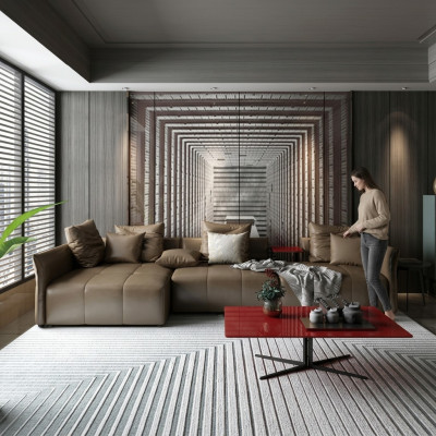 Design Podkładka Couch Żywy krajobraz Narożnikowa kanapa Ustawić Podkładkę Sofa Siedziba