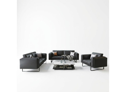 Luksusowe Meble Biurowe Sofa Skóra Kanapa Ustawić 3+2+1 + stolik kawowy 4-częściowy