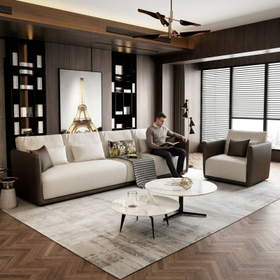 Kompletny zestaw Zestaw sofowy 4+1 Siedziba Couch Tabela Design Żywy krajobraz