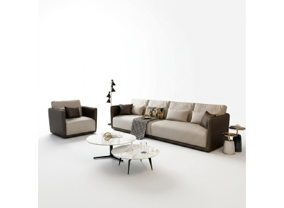 Kompletny zestaw Zestaw sofowy 4+1 Siedziba Couch Tabela Design Żywy krajobraz