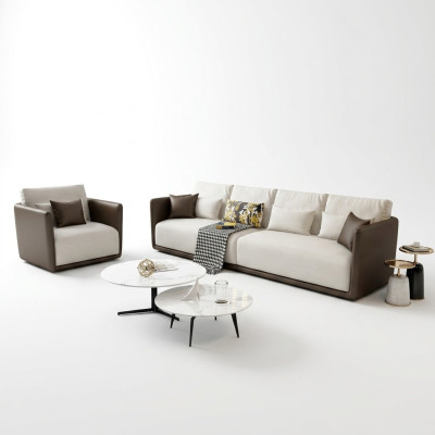 Kompletny zestaw Zestaw sofowy 4+1 Siedziba Couch Tabela Deko Design Żywy krajobraz