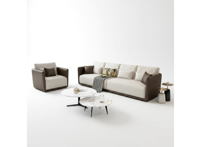 Kompletny zestaw Zestaw sofowy 4+1 Siedziba Couch Tabela Deko Design Żywy krajobraz