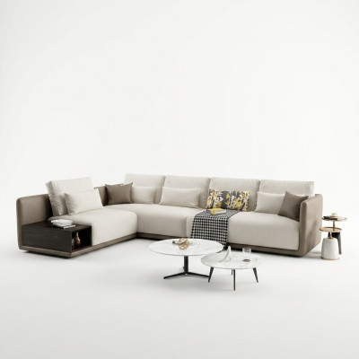 Designerska skórzana sofa Narożnikowa kanapa Podkładka Narożnik Kanapa Siedziba Narożnik Deko L kształt Ustaw