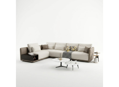 Designerska skórzana sofa Narożnikowa kanapa Podkładka Narożnik Kanapa Siedziba Narożnik Deko L kształt Ustaw