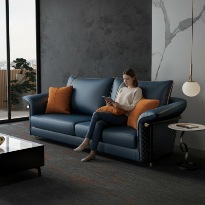 Design Sofa 3 miejsce do siedzenia Salon Sofa Kanapy Dekoracyjne Podkładka Sofy Nowa XXL