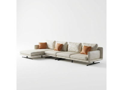 Designerska skórzana sofa Narożnikowa kanapa Podkładka Narożnik Kanapa Siedziba Deko Narożnik L kształt Ustaw