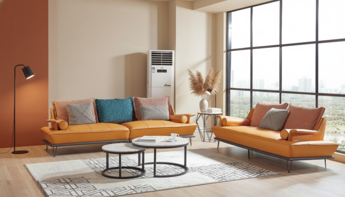 Sofa 4 miejsce do siedzenia Duża kanapa XXL Sofy Design Kanapy Salon Czteroosobowy