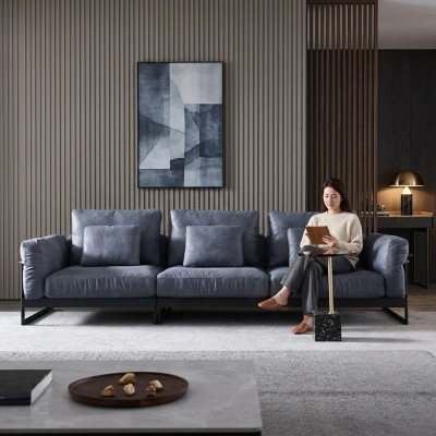 Sofa 4 miejsce do siedzenia Duża XXL Kanapa Sofy Kanapy Salon Design Big