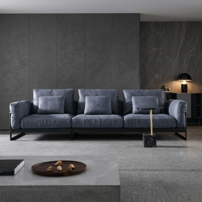 Sofa 4 miejsce do siedzenia Duża XXL Kanapa Sofy Kanapy Salon Design Big