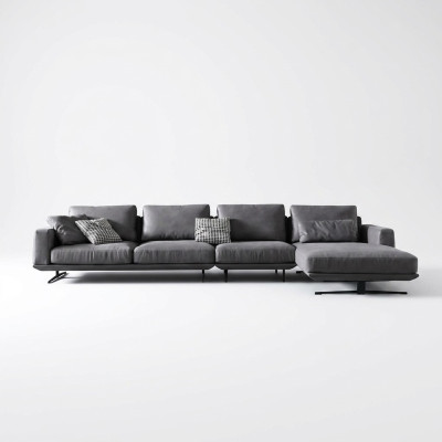 Designerska skórzana sofa Narożnikowa kanapa Podkładka Narożnik Kanapa Deko Siedziba Narożnik L kształt Ustaw