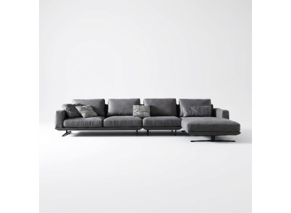 Designerska skórzana sofa Narożnikowa kanapa Podkładka Narożnik Kanapa Deko Siedziba Narożnik L kształt Ustaw