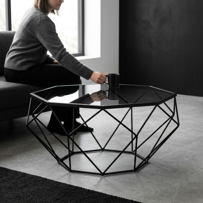 Designerski stolik kawowy ze Stolik 2-częściowy. Zestaw stali nierdzewnej Tabela Sofa stoły