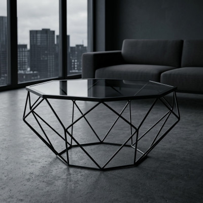 Designerski stolik kawowy ze Stolik 2-częściowy. Zestaw stali nierdzewnej Tabela Sofa stoły