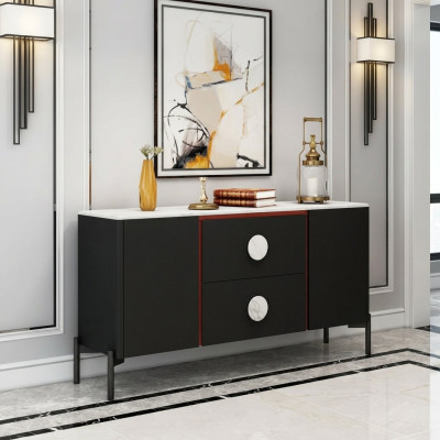 Projektant włoski Kredens Kredens Szafa Półka Metal Luxury Living