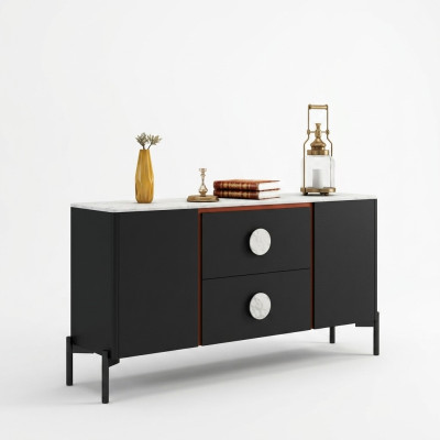 Projektant włoski Kredens Kredens Szafa Półka Metal Luxury Living