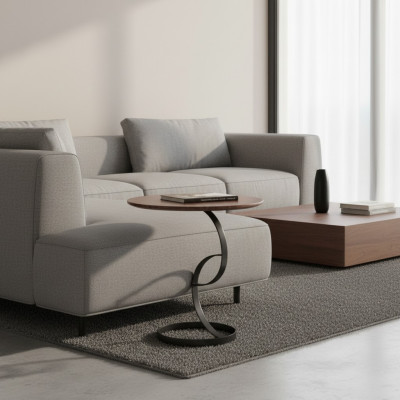 Stolik Okrągły Stolik kawowy Sofa Metalowa Dekoracja Salonu Okrągłe