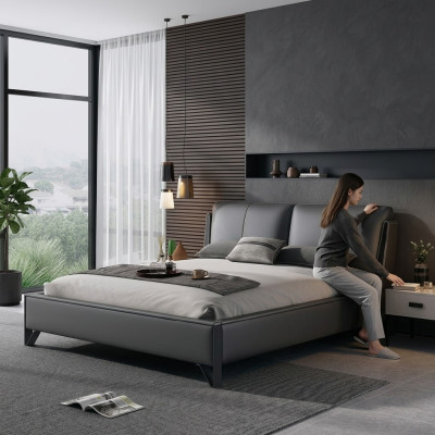 Deco łóżko Podkładka Design Luksusowe podwójne łóżko hotelowe Sleep Pokój Skóra