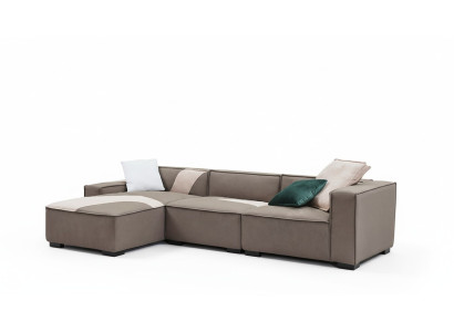 Narożnikowa kanapa Żywy krajobraz Sofa Couch L Shape Podkładka Couchen Skóra Design Włochy