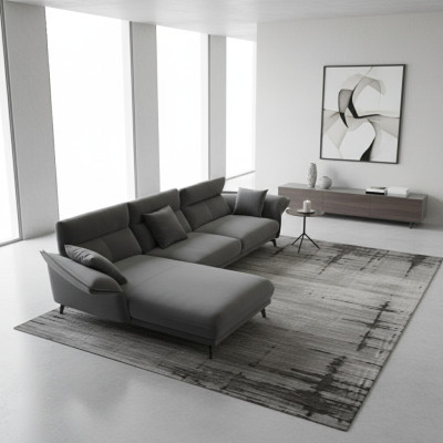 Sofa Materiał L-Shape Couch Żywy krajobraz Narożnikowa kanapa Ustawić Modern Design Couches