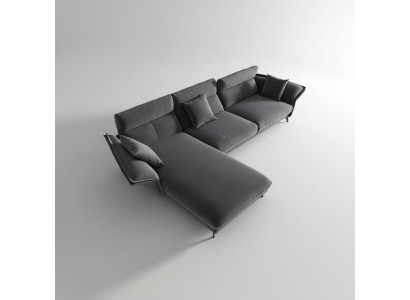 Sofa Materiał L-Shape Couch Żywy krajobraz Narożnikowa kanapa Ustawić Modern Design Couches