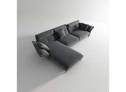 Sofa Materiał L-Shape Couch Żywy krajobraz Narożnikowa kanapa Ustawić Modern Design Couches