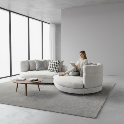 Okrągły duża sofa xxl 4 miejsce do siedzenia Luksusowe Włochy Design Okrągłe Couch Luksusowa Podkładka Sofy