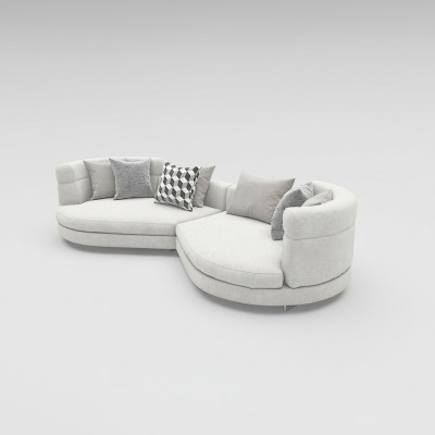 Okrągły duża sofa xxl 4 miejsce do siedzenia Luksusowe Włochy Design Okrągłe Couch Luksusowa Podkładka Sofy