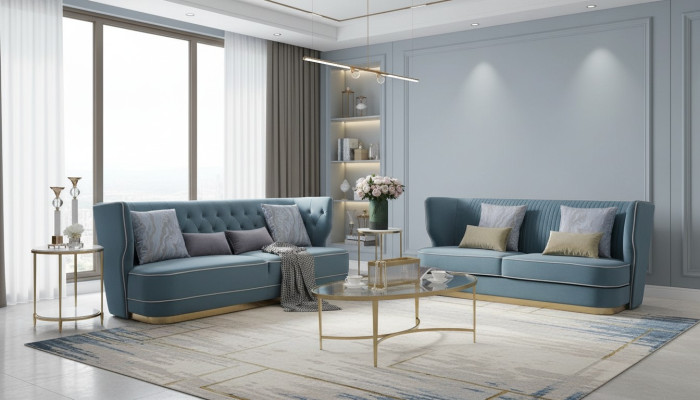 Design Luxury Couch 3 miejsce do siedzenia Podkładka Sofa - Meble do salonu w stylu włoskim