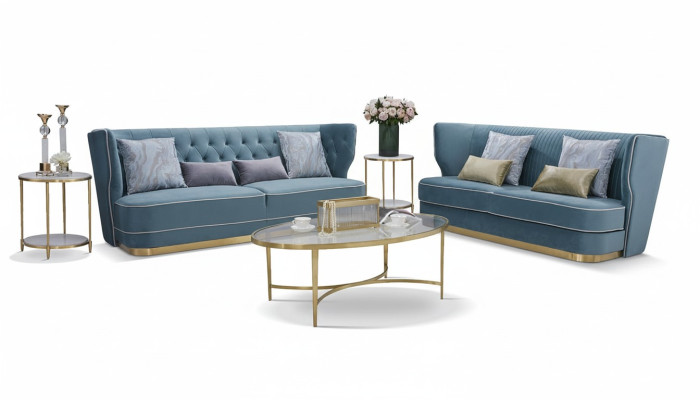 Design Luxury Couch 3 miejsce do siedzenia Podkładka Sofa - Meble do salonu w stylu włoskim