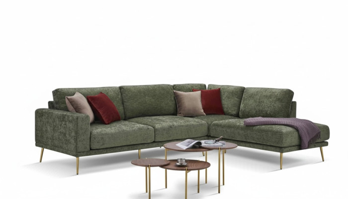 Projekt Materiał L-Shape Couch Żywy krajobraz Narożnikowa kanapa Ustawić Nowoczesna Sofa Podkładka