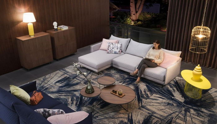 Narożnikowa kanapa Materiał w kształcie litery L Podkładka Siedziba Sofa Włókienniczy Narożnik Włoski Design Nowość
