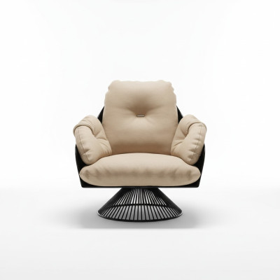 Fotel Club Lounge Design Lehn Krzesło Podkładka Sofa 1 miejsce do siedzenia TV Skóra Obrotowa