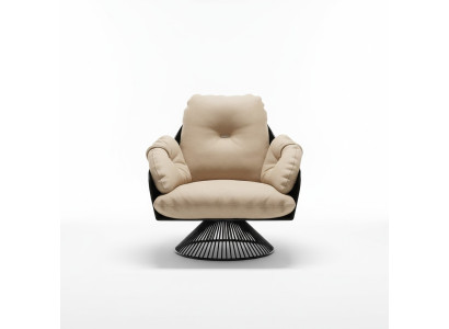 Fotel Club Lounge Design Lehn Krzesło Podkładka Sofa 1 miejsce do siedzenia TV Skóra Obrotowa