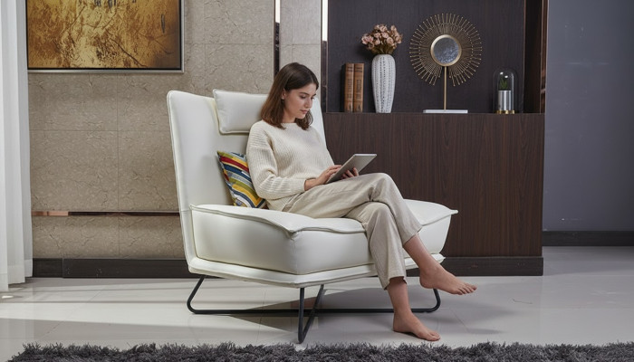 Luksusowe Krzesło Podkładka Cocktail Relaks Lounge Club Krzesła Meble Design Fotel Biały