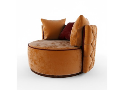 Okrągłe Fotel Chesterfield Club Okrągły Sofa Kanapa Okrągły Relaks Krzesła Podkładka Krzesło