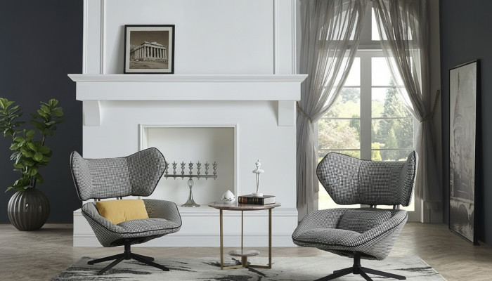 Lounge Luxury TV Club Podkładka miejsce siedzące Design Fotel Couch Sofa Relaks Materiał