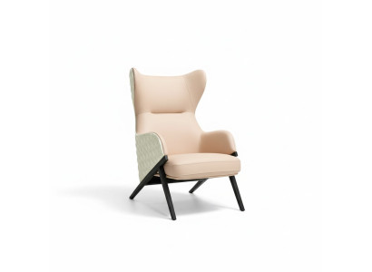 Fotel Design Couch Sofa miejsce do siedzenia Luksusowa Beżowa Nowa Podkładka Relaks Skóra Lounge Club