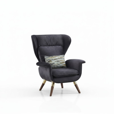 Fotel Design Couch Sofa miejsce do siedzenia Luxury Ears Siedziba Relaks Skóra Lounge Club Podkładka