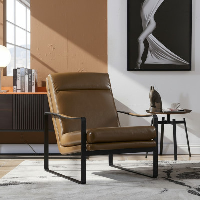 Fotel Design Couch Sofa Relaks Skóra Lounge Luxury TV Club Podkładka miejsce siedzące