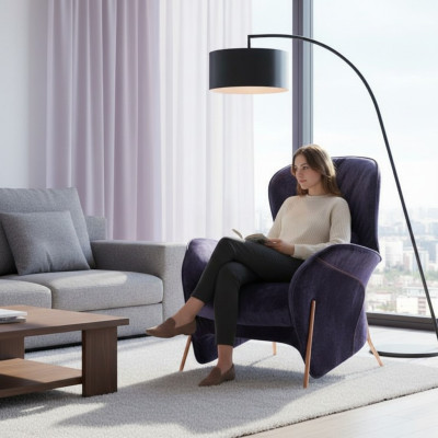Fotel Club Lounge Designer Krzesło Podkładka Sofa 1 miejsce siedzące Relaks