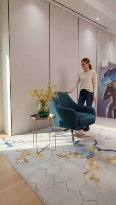 Fotel Club Lounge Projektant Lehn Krzesło Podkładka Sofa 1 miejsce siedzące Telewizja Materiał Nowość