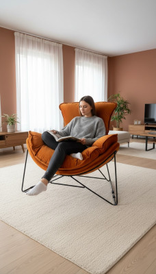 Luksusowe Krzesło Podkładka Cocktail Relaks Lounge Club Krzesła Meble Design Fotel Orange