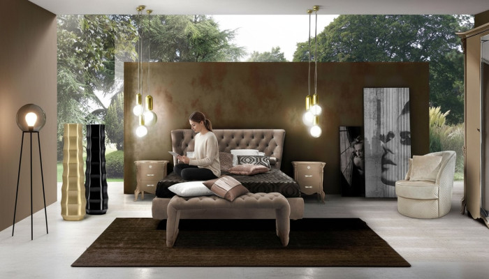 Łóżko Podkładka Design Luxury Double Hotel łóżko Chesterfield Sleep Pokój