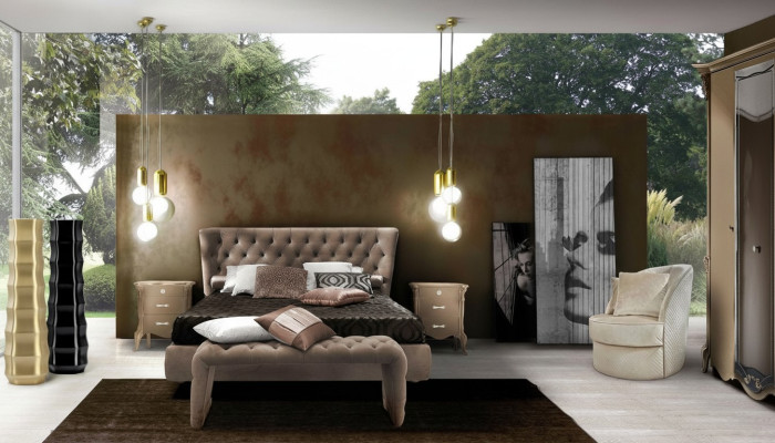 Łóżko Podkładka Design Luxury Double Hotel łóżko Chesterfield Sleep Pokój